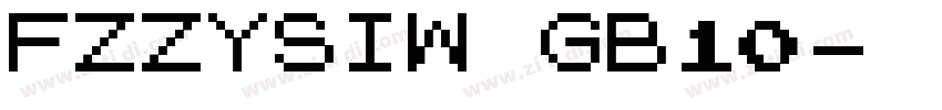 FZZYSIW GB10字体转换